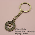 Zinc Alloy Simple Clock Keychain For Bag Charm Gift view 2