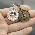 Zinc Alloy Simple Clock Keychain For Bag Charm Gift view 4