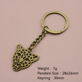 Zinc Alloy Leopard Head Keychain Bag Charm Gift view 2