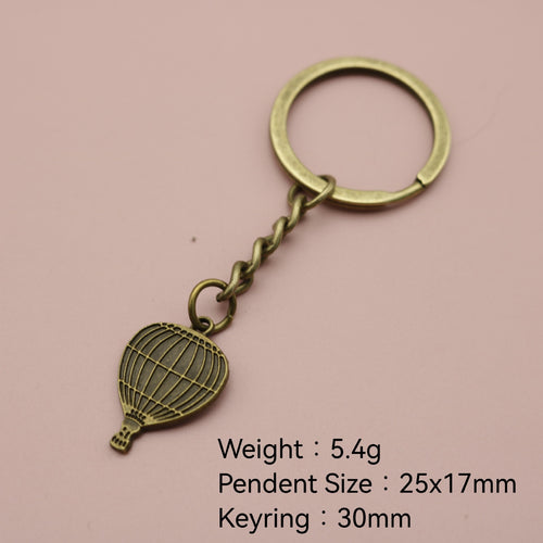 Metal Simple Hot Air Balloon Keychain Bag Charm Gift