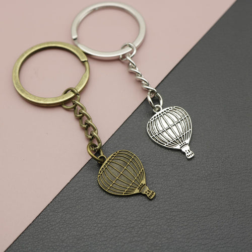 Metal Simple Hot Air Balloon Keychain Bag Charm Gift