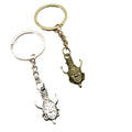 Zinc Alloy Minimal Horned Figure Keychain Bag Charm Gift view 5