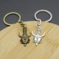 Zinc Alloy Minimal Horned Figure Keychain Bag Charm Gift view 3