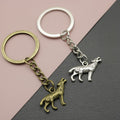 Metal Wolf Keychain Minimalist Key Ring Gift view 1