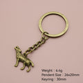 Metal Wolf Keychain Minimalist Key Ring Gift view 2