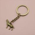 Metal Wolf Keychain Minimalist Key Ring Gift view 6