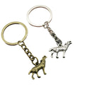 Metal Wolf Keychain Minimalist Key Ring Gift view 5