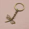 Metal Minimalist Dragonfly Keychain Bag Charm Gift view 6