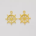Zinc Alloy Ship Wheel Charm Pendant No.308751 for DIY Necklace Bracelet Jewelry Making view 2