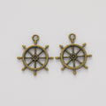 Zinc Alloy Ship Wheel Charm Pendant No.308751 for DIY Necklace Bracelet Jewelry Making view 3