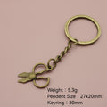 Metal Minimalist Scissors Keychain Bag Charm Gift view 2