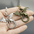Zinc Alloy Flying Dragon Keychain Bag Charm Gift – Antique Copper view 4