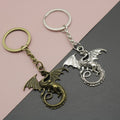 Zinc Alloy Flying Dragon Keychain Bag Charm Gift – Antique Copper view 1