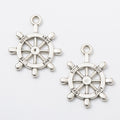 Zinc Alloy Ship Wheel Charm Pendant No.457975 for DIY Necklace Bracelet Jewelry Making view 2
