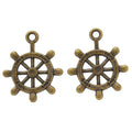 Zinc Alloy Ship Wheel Charm Pendant No.457975 for DIY Necklace Bracelet Jewelry Making view 3