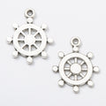 Zinc Alloy Ship Wheel Charm Pendant for DIY Necklace Bracelet Jewelry Making view 3