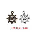 Zinc Alloy Ship Wheel Charm Pendant for DIY Necklace Bracelet Jewelry Making view 1