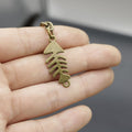 Zinc Alloy Fish Bone Keychain Minimalist Key Ring Gift view 4