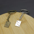 Zinc Alloy Simple Poker Card Keychain Bag Charm Gift Accessory view 4