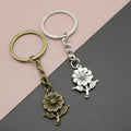 Zinc Alloy Simple Daisy Flower Keychain Bag Charm Gift view 1
