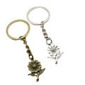 Zinc Alloy Simple Daisy Flower Keychain Bag Charm Gift view 5