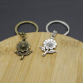 Zinc Alloy Simple Daisy Flower Keychain Bag Charm Gift view 4