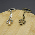 Metal Libra Scale Zodiac Keychain Bag Charm Gift view 3