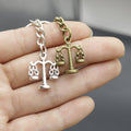 Metal Libra Scale Zodiac Keychain Bag Charm Gift view 4