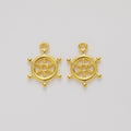 Zinc Alloy Ship Wheel Charm Pendant No.198373 for DIY Necklace Bracelet Jewelry Making view 4