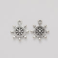 Zinc Alloy Ship Wheel Charm Pendant No.454230 for DIY Necklace Bracelet Jewelry Making view 3