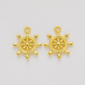 Zinc Alloy Ship Wheel Charm Pendant No.454230 for DIY Necklace Bracelet Jewelry Making view 4
