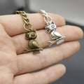 Metal Owl Keychain Bag Charm (7697) view 3