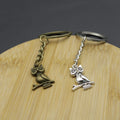 Metal Owl Keychain Bag Charm (7697) view 4