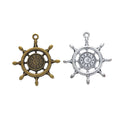 Zinc Alloy Ship Wheel Clock Charm Pendant for DIY Necklace Bracelet Jewelry Making view 4