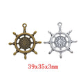 Zinc Alloy Ship Wheel Clock Charm Pendant for DIY Necklace Bracelet Jewelry Making view 1