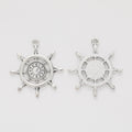 Zinc Alloy Ship Wheel Clock Charm Pendant for DIY Necklace Bracelet Jewelry Making view 3