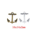 Zinc Alloy Ship Wheel Anchor Charm Pendant No.048789 for DIY Necklace Bracelet Jewelry Making view 1