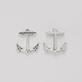 Zinc Alloy Ship Wheel Anchor Charm Pendant No.048789 for DIY Necklace Bracelet Jewelry Making view 2