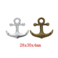 Zinc Alloy Ship Wheel Anchor Charm Pendant No.005664 for DIY Necklace Bracelet Jewelry Making view 1