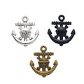 Zinc Alloy Ship Wheel Anchor Charm Pendant No.885154 for DIY Necklace Bracelet Jewelry Making view 5