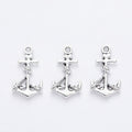Zinc Alloy Ship Wheel Anchor Charm Pendant for DIY Necklace Bracelet Jewelry Making view 2