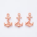Zinc Alloy Ship Wheel Anchor Charm Pendant for DIY Necklace Bracelet Jewelry Making view 3