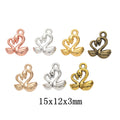 Zinc Alloy Swan Charm Pendant for DIY Necklace Bracelet Jewelry Making view 1