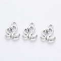 Zinc Alloy Swan Charm Pendant for DIY Necklace Bracelet Jewelry Making view 2