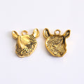 Zinc Alloy Rhinoceros Charm Pendant for DIY Necklace Bracelet Jewelry Making view 2