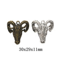Zinc Alloy Ram Head Charm Pendant for DIY Necklace Bracelet Jewelry Making view 1