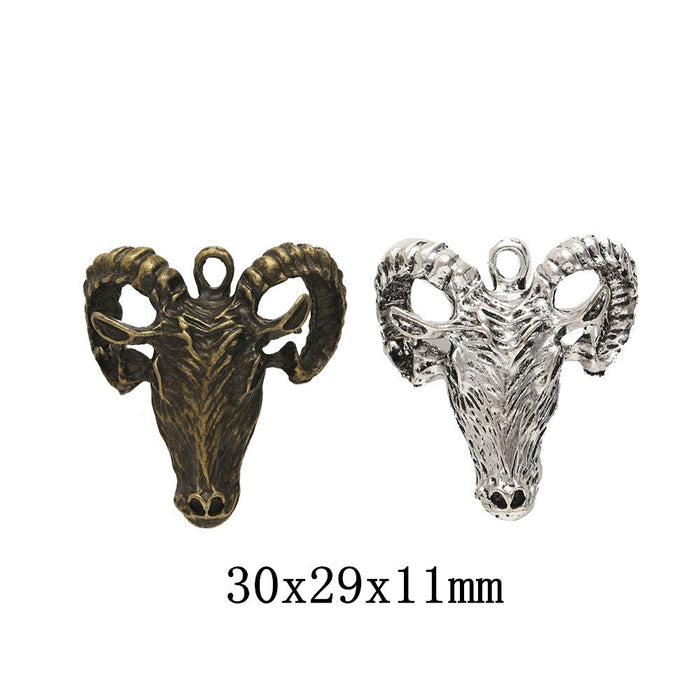 Zinc Alloy Ram Head Charm Pendant for DIY Necklace Bracelet Jewelry Making