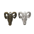 Zinc Alloy Ram Head Charm Pendant for DIY Necklace Bracelet Jewelry Making view 4
