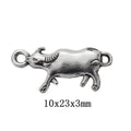 Antique Silver Zinc Alloy Cow Charm Pendant for DIY Necklace Bracelet Jewelry Making view 1