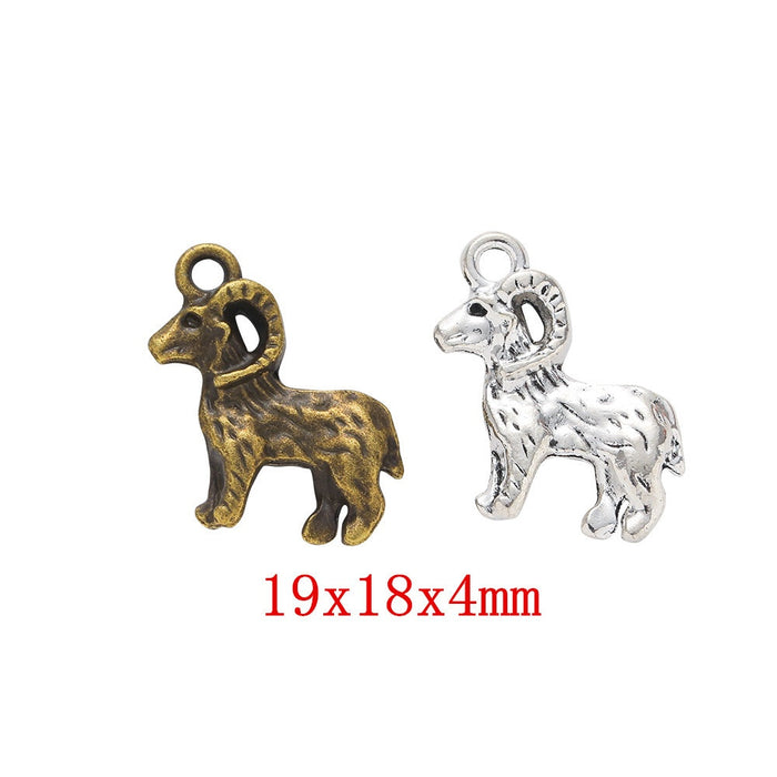 Zinc Alloy Goat Charm Pendant for DIY Necklace Bracelet Jewelry Making